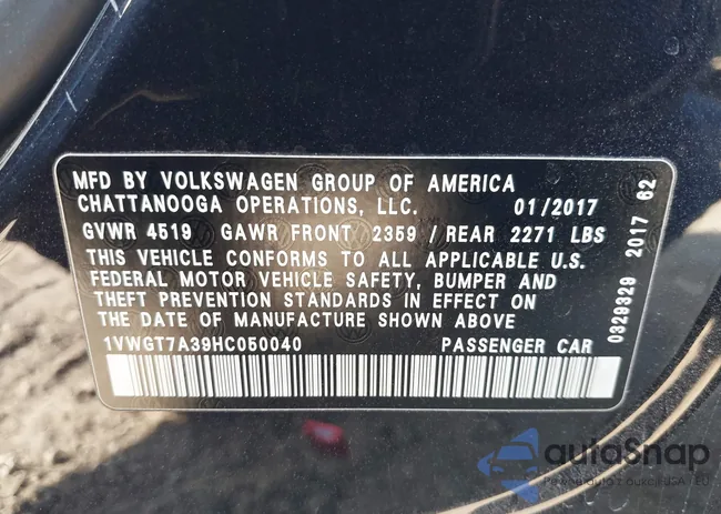 1VWGT7A39HC050040: 43926183