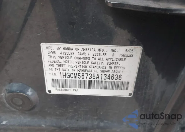 1HGCM56735A134636: 43926361