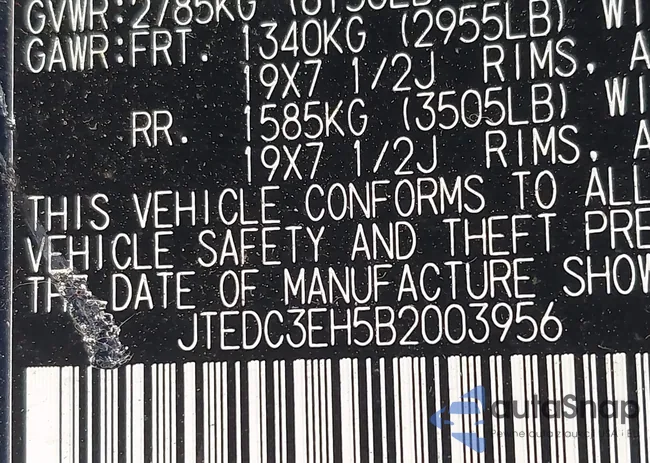 JTEDC3EH5B2003956: 43925659