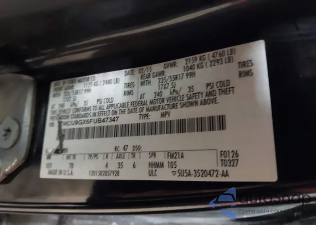 1FMCU9GX6FUB47347: 43926774