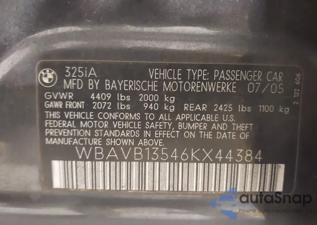 WBAVB13546KX44384: 43926791