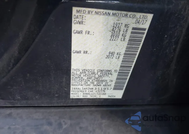 1N4AL3AP2HN351957: 43927061