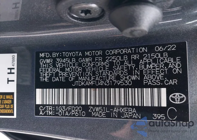 JTDKAMFU4N3179530: 43927078