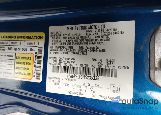 1FA6P8CF3H5235338: 43927157