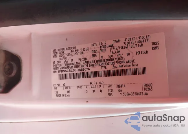 1FBSS3BL3CDA89026: 43926412