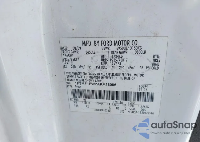 1FTMF1EW2AKA18086: 43926447