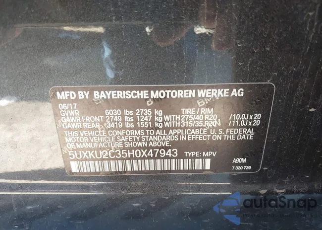 5UXKU2C35H0X47943: 43926523