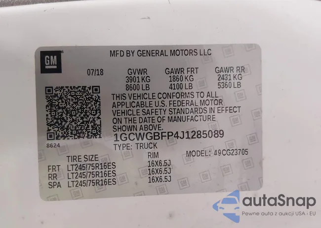 1GCWGBFP4J1285089: 43926537