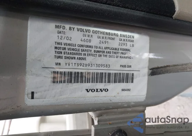 YV1TS92D931309583: 43926595