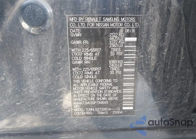 KNMAT2MV1GP734645: 43926643