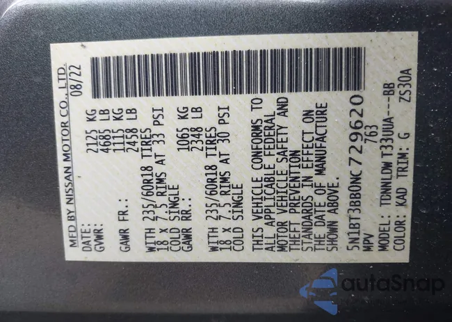 5N1BT3BB0NC729620: 43927826