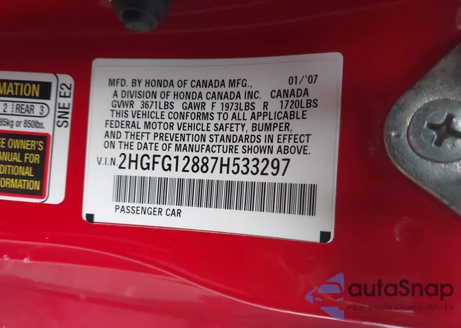 1HGFA16587L061851: 43927894