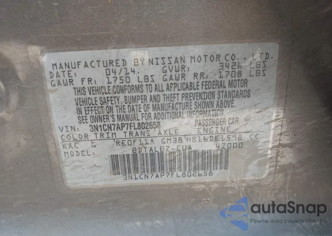 3N1CN7AP7FL802658: 43927914