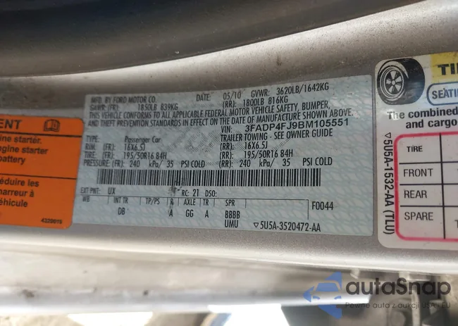 3FADP4FJ9BM105551: 43928019