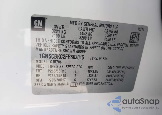 1GNSCBKC2FR502815: 43928058