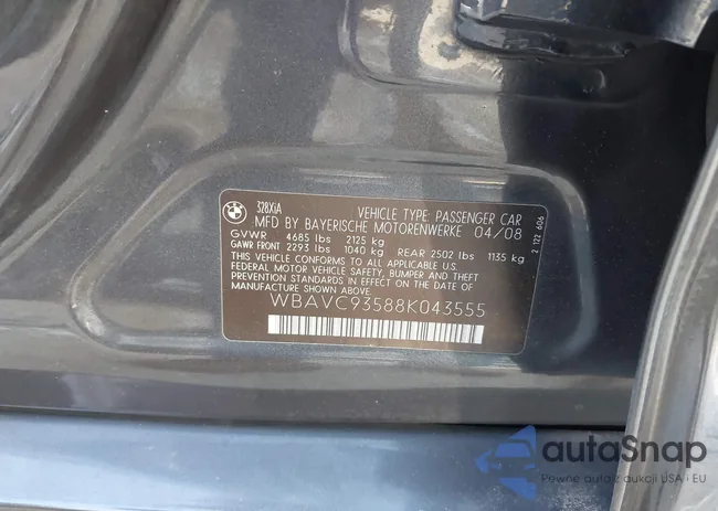 WBAVC93588K043555: 43928072