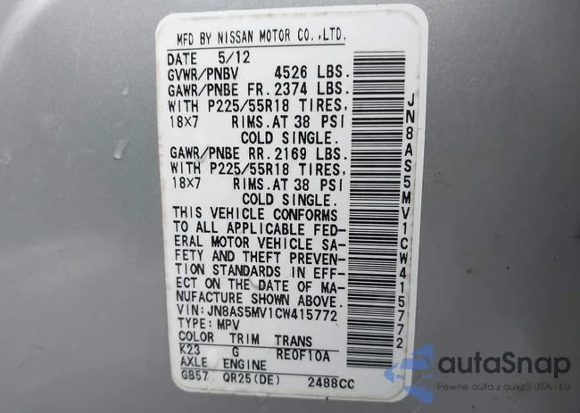 JN8AS5MV1CW415772: 43928092