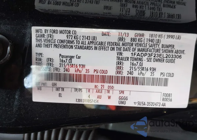 1FADP3F23EL203306: 43928096