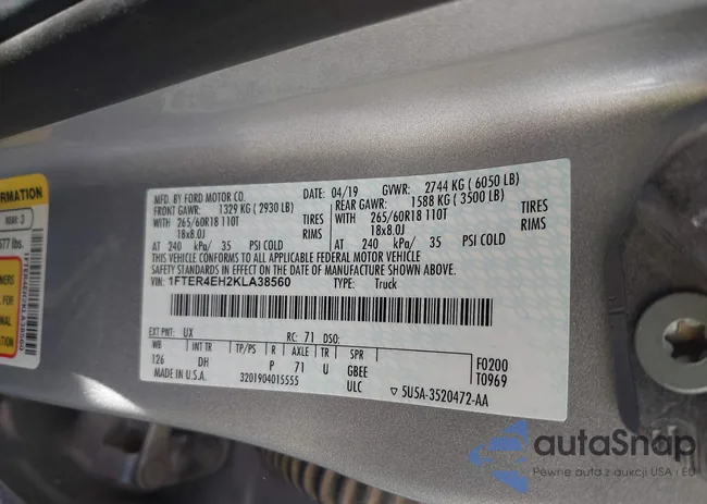 1FTER4EH2KLA38560: 43928112