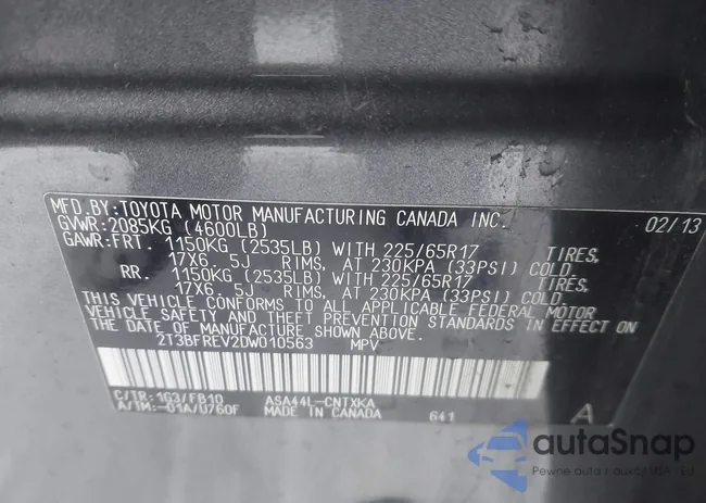 2T3BFREV2DW010563: 43928187