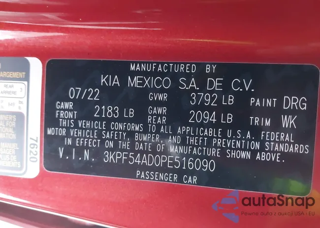 3KPF54AD0PE516090: 43928247