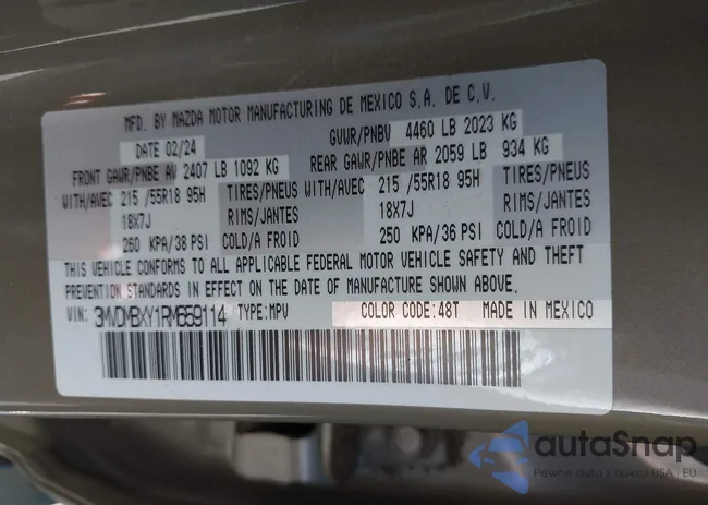 3MVDMBXY1RM659114: 43928295