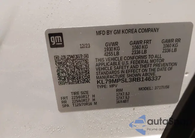 KL79MPSL3RB146337: 43928310