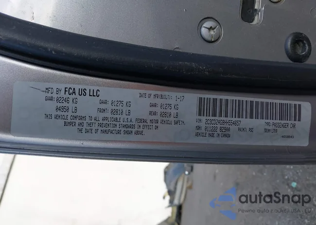 2C3CDZAG8HH554657: 43928327