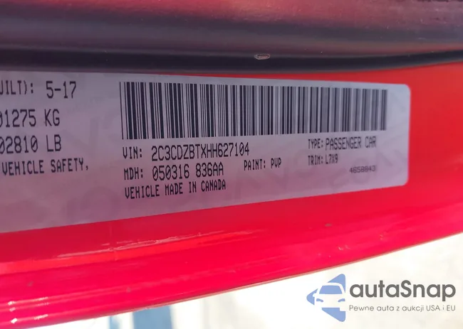 2C3CDZBTXHH627104: 43927383