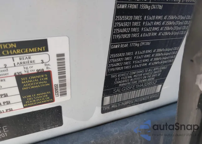 SALGS5FE1HA328552: 43927447