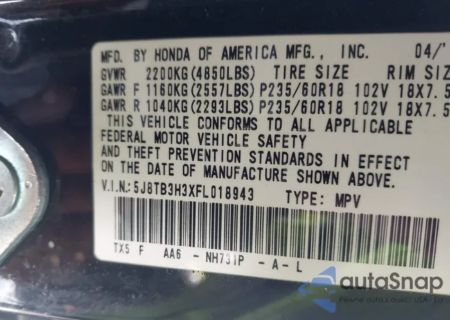 5J8TB3H3XFL018943: 43927486