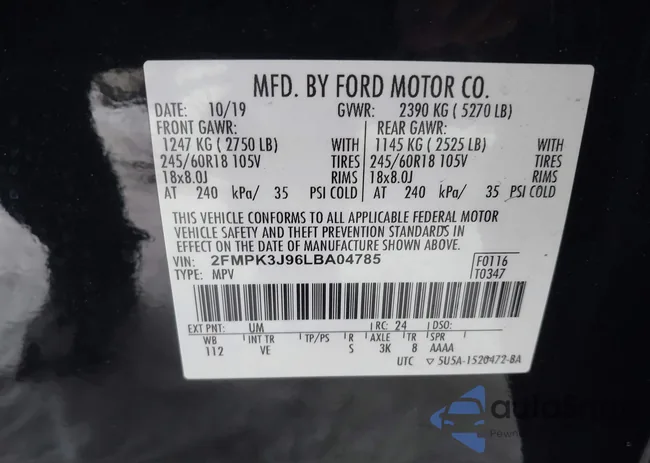 2FMPK3J96LBA04785: 43927488