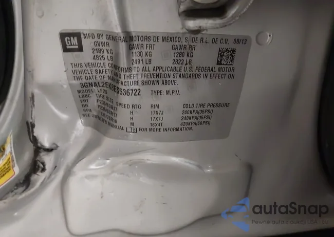 3GNAL2EK8ES536722: 43927613