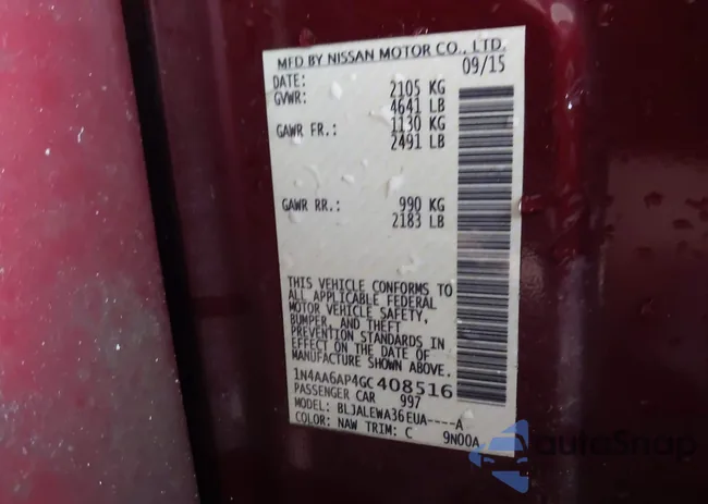 1N4AA6AP4GC408516: 43927619