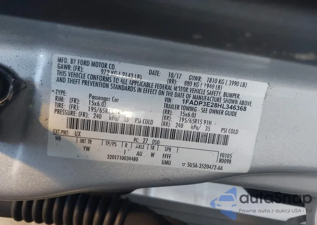 1FADP3E28HL346368: 43928920