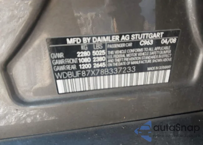 WDBUF87X78B337233: 43928973