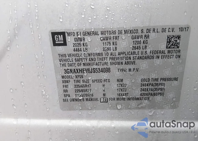 3GNAXHEV6JS534088: 43929036