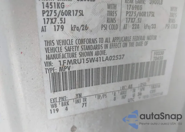 1FMRU15W41LA02537: 43929089