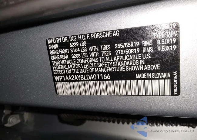 WP1AA2AY8LDA01166: 43929127