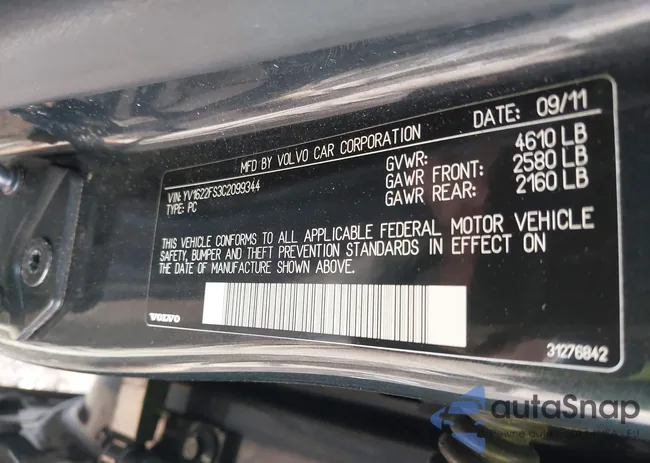 YV1622FS3C2099344: 43929295