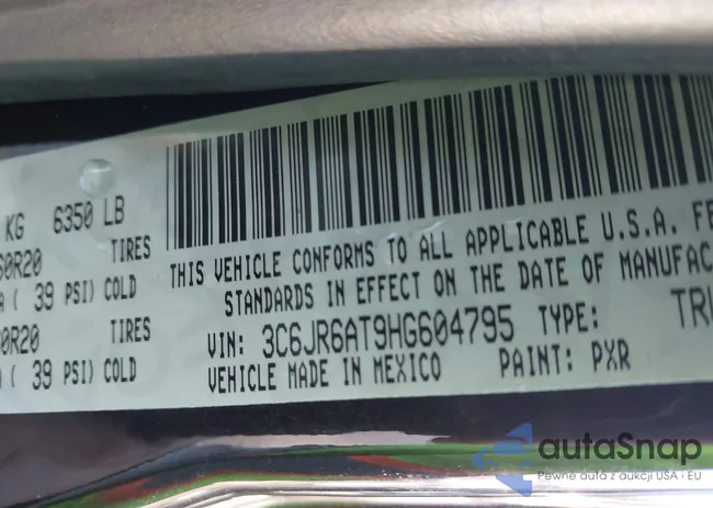 3C6JR6AT9HG604795: 43929306