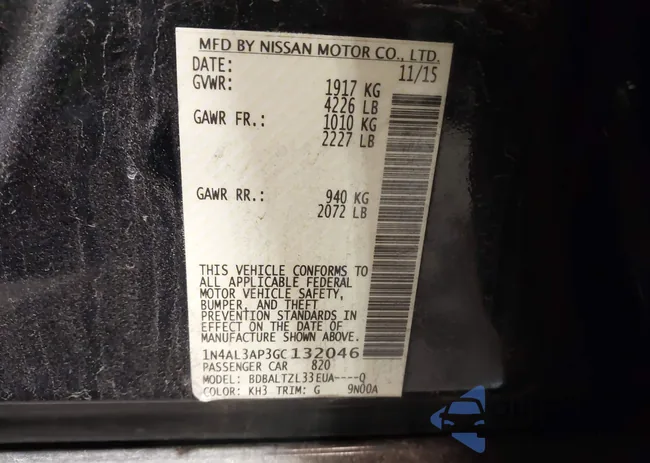 1N4AL3AP3GC132046: 43928380