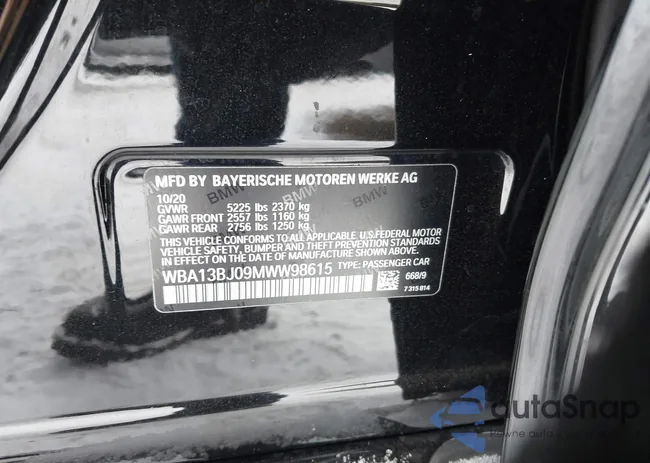 WBA13BJ09MWW98615: 43928634