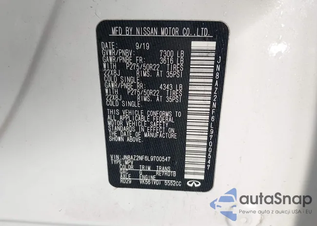 JN8AZ2NF6L9700547: 43928674