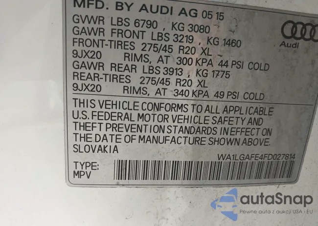 WA1LGAFE4FD027814: 43928726