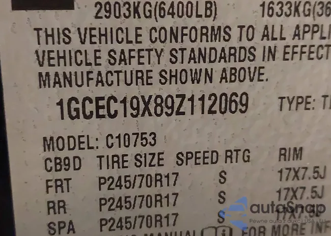 1GCEC19X89Z112069: 43928728