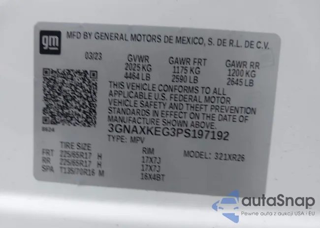 3GNAXKEG3PS197192: 43928764