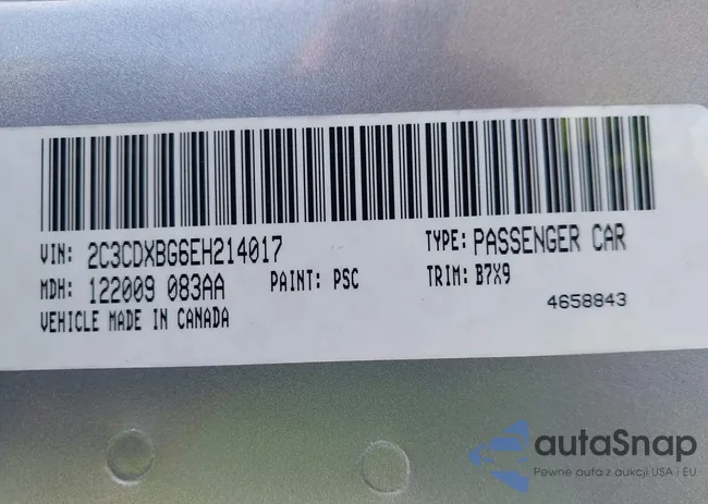 2C3CDXBG6EH214017: 43929953