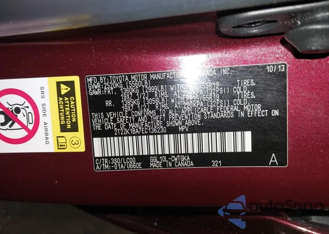 2T2ZK1BA7EC136230: 43929986