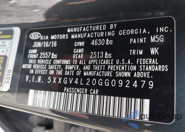 5XXGV4L20GG092479: 43930059